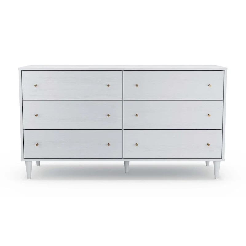 Grain Wood Furniture Mid Century 6-Drawer Dresser