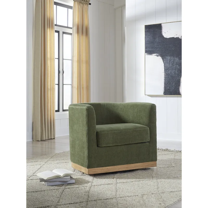 Signature Design by Ashley Jersonlow Forest Green Swivel Chair - 34 W x 31.25 D x 28.88 H
