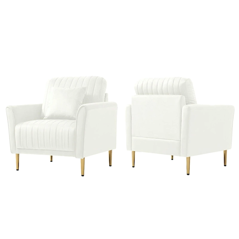 Velvet Accent Chair Living Room Chair Set of 2
