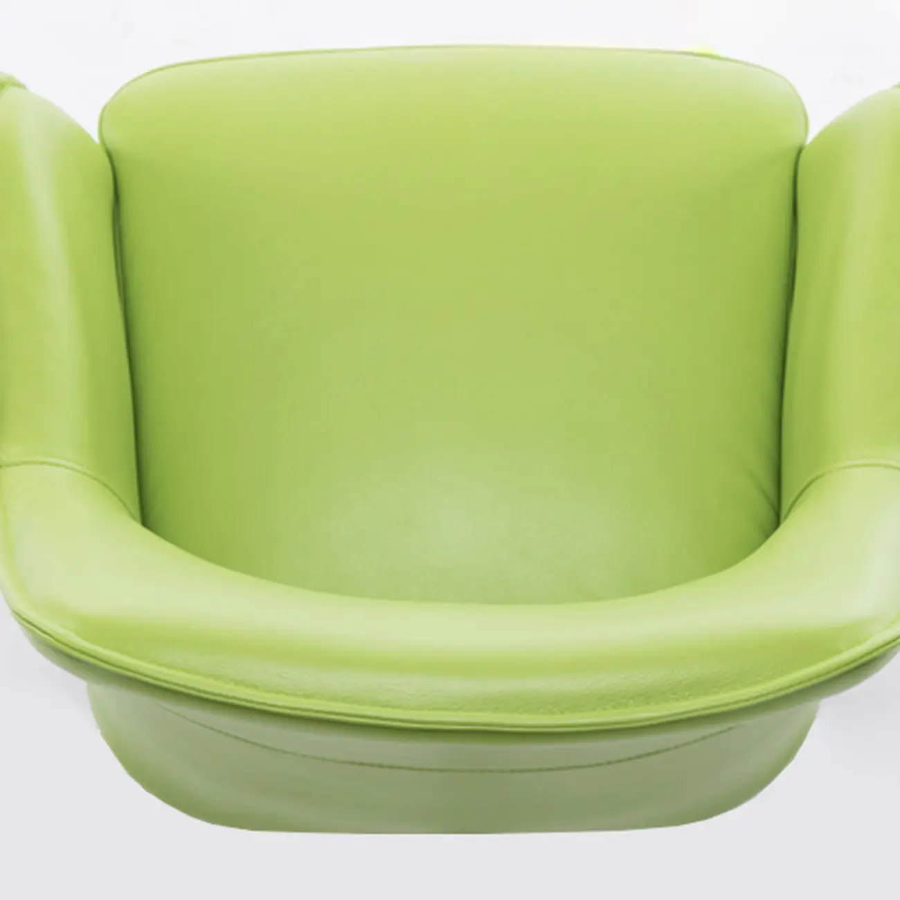 Scandinavian Leather Swivel Dining Chair with Wood Legs