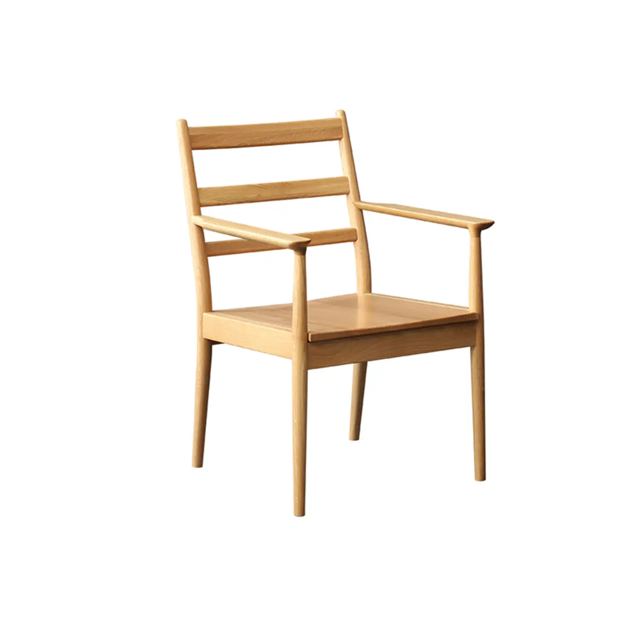 Scandinavian Upholstered Arm Wooden Dining Chair