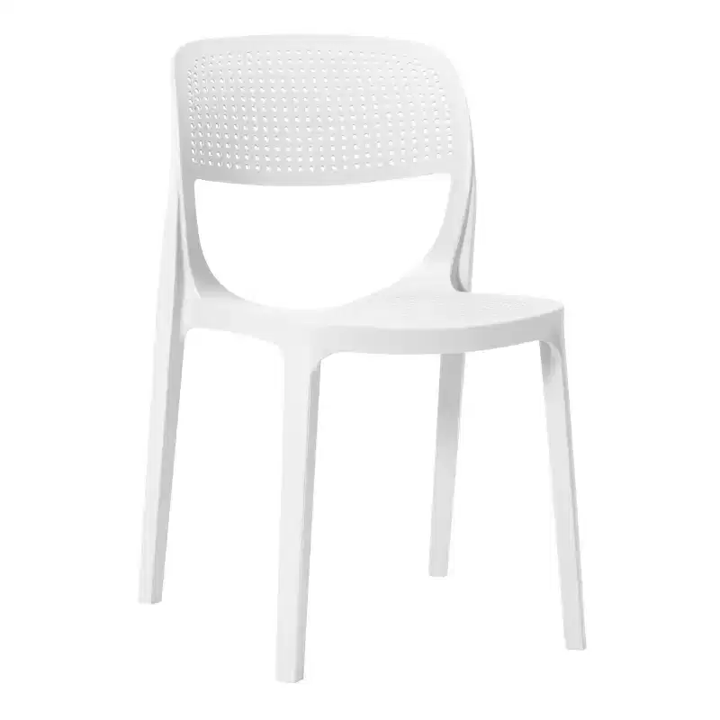 WestinTrends Playa 3-Piece Round Metal Bistro Dining Table Set And Stackable Resin Patio Dining Side Chairs