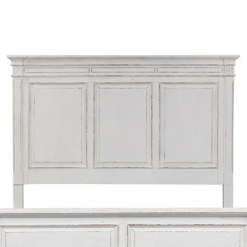 The Gray Barn Abbey Park Weathered Brown & Antique White King Panel Headboard