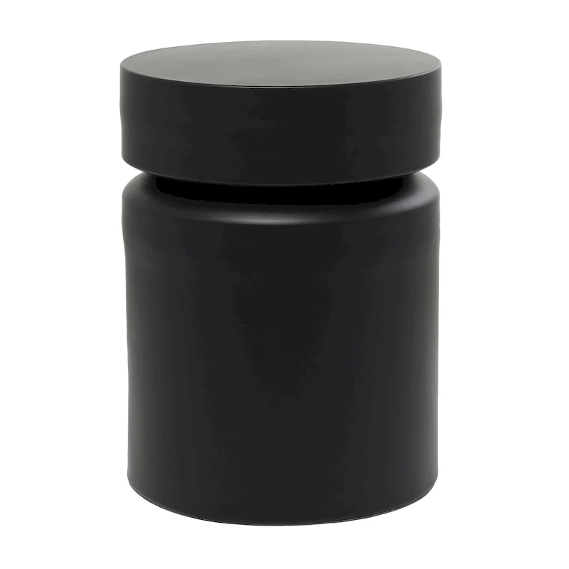 Metal Drum Accent Table - Copper or Black - Roche River Decor