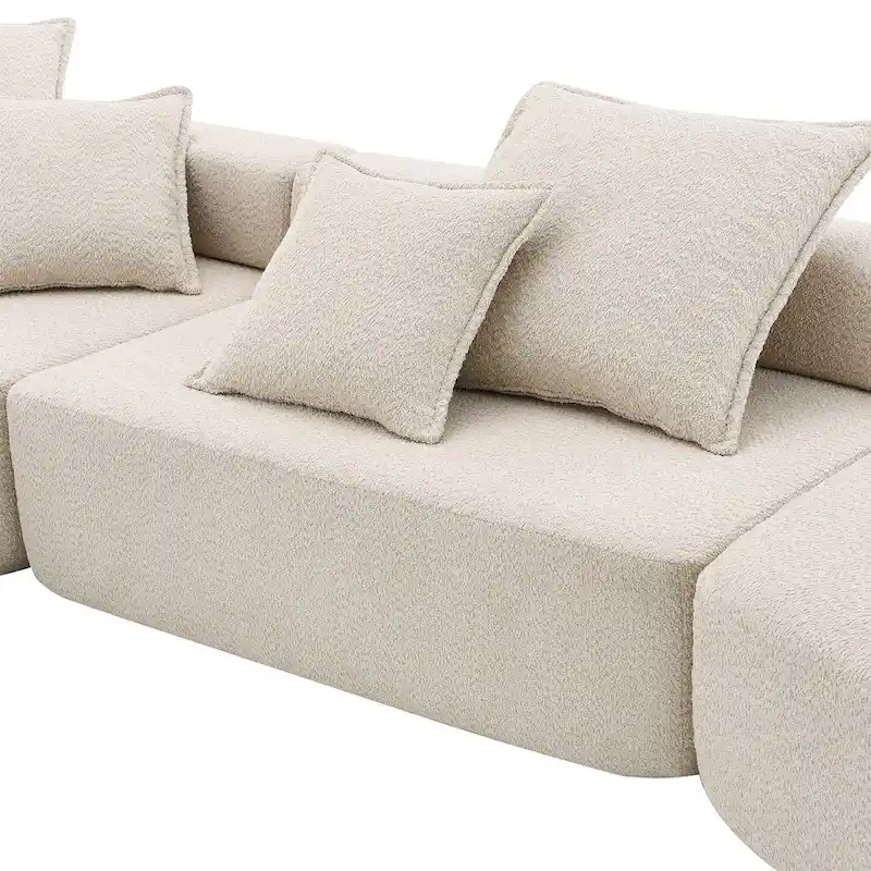 DIY Customization Boucle Upholstered Modular Sectional Sofa