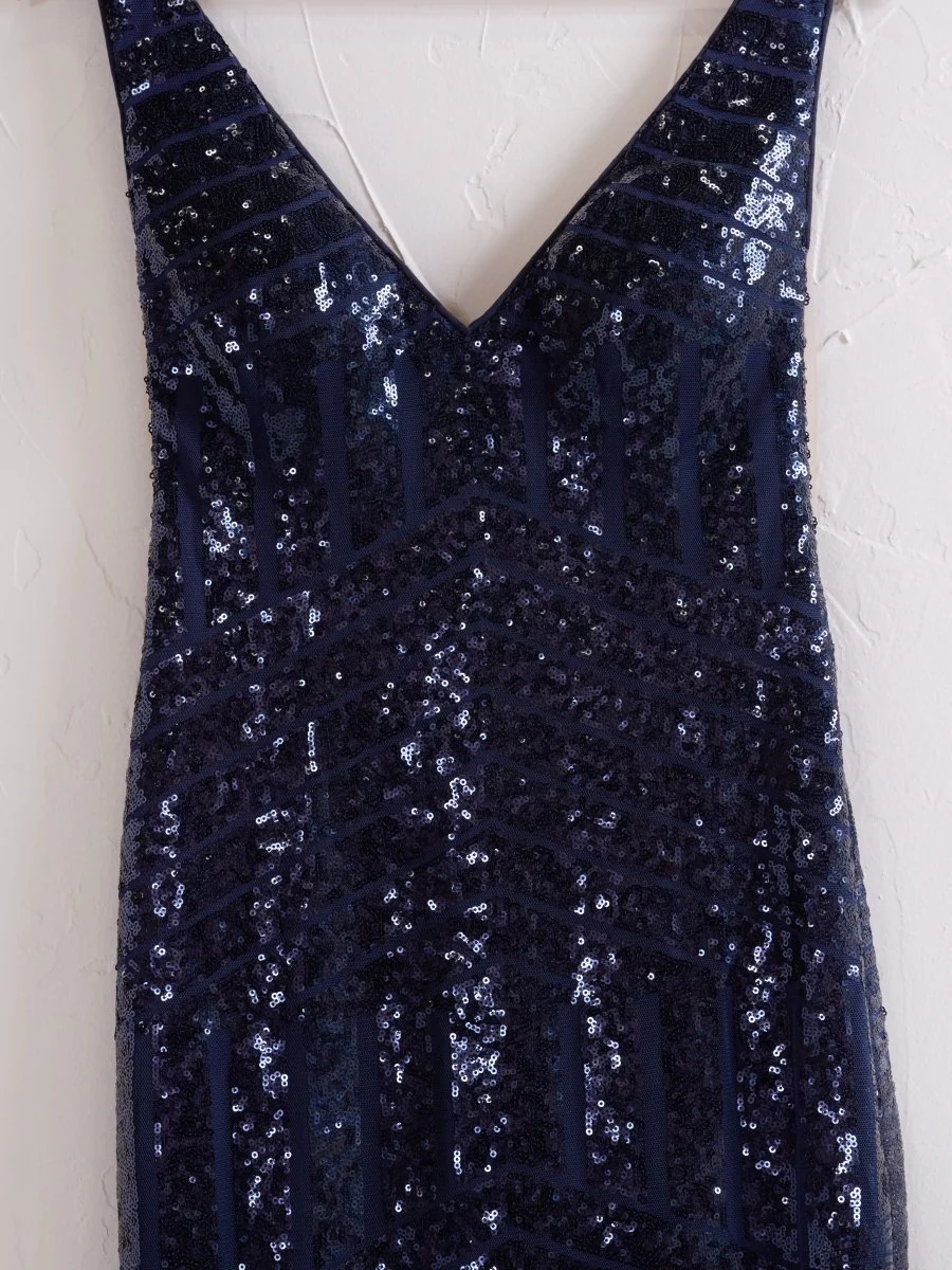 Red Mermaid Deep V Neck Sequins Prom Dress