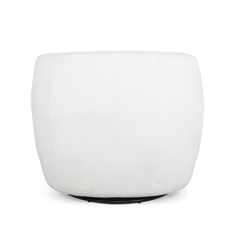 Mokena Textured Boucle Upholstered Swivel Club Chair by Christopher Knight Home