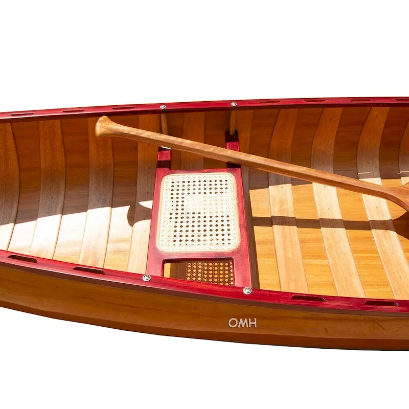 Wooden Canoe with Ribs 16 Mahogany