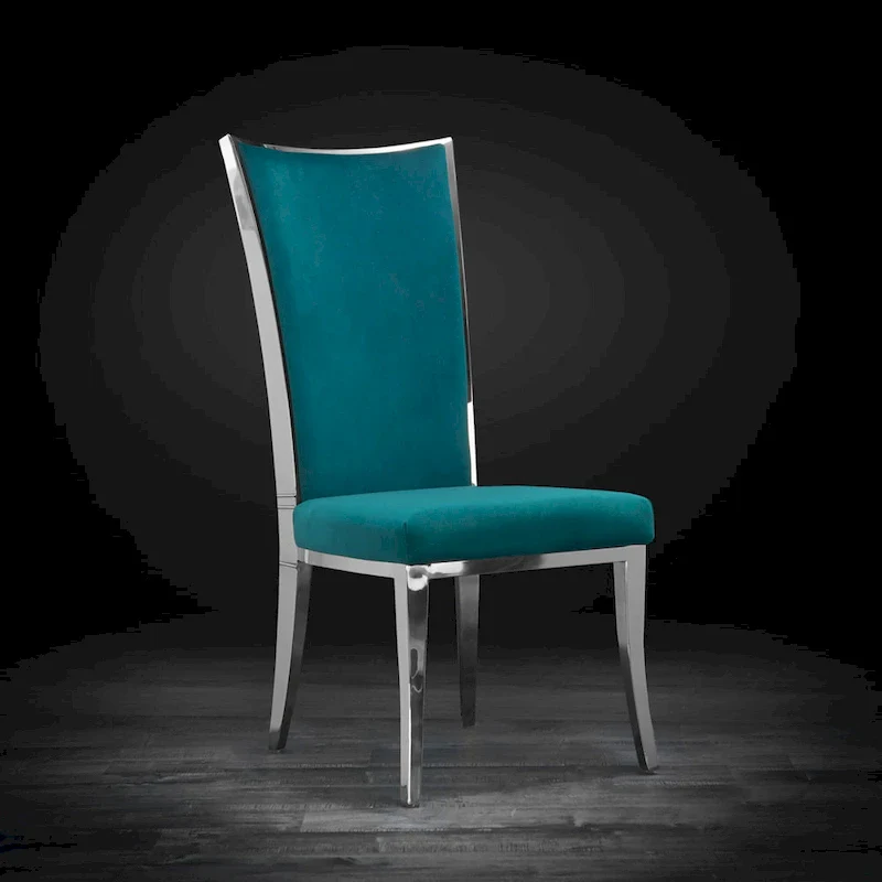 Silver Stainless Steel Dining Chair