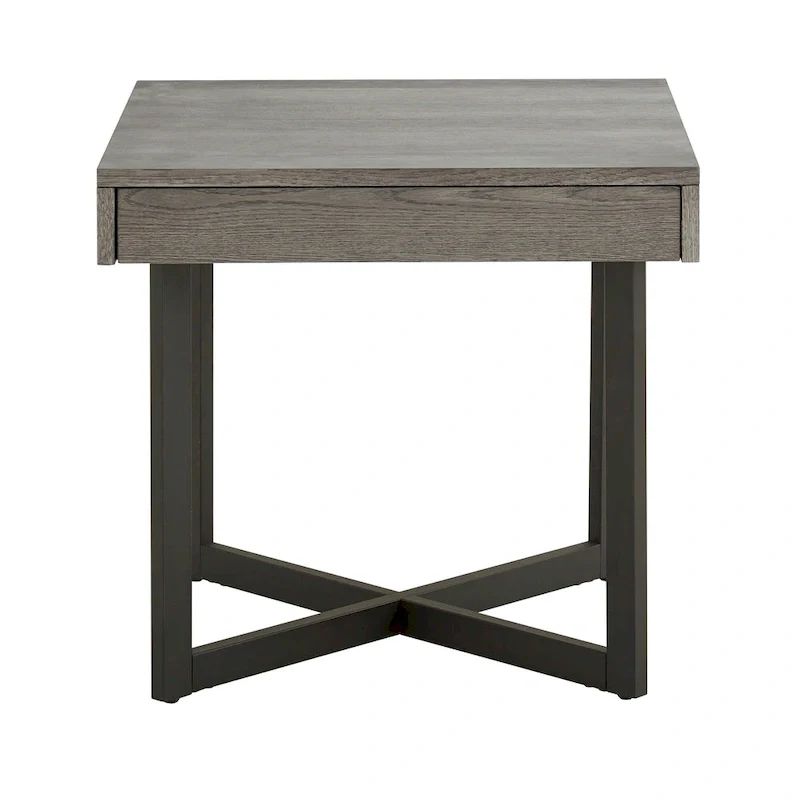 Eldersley Wood Finish End Table with One Drawer by