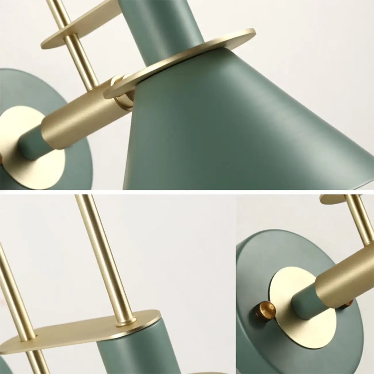 Modern 1-Light Cone Bath Vanity Light with Iron Shade