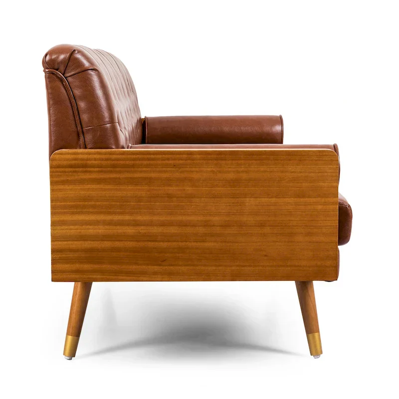 Barnard Mid-century Tufted Sofa with Accent Pillows by Christopher Knight Home