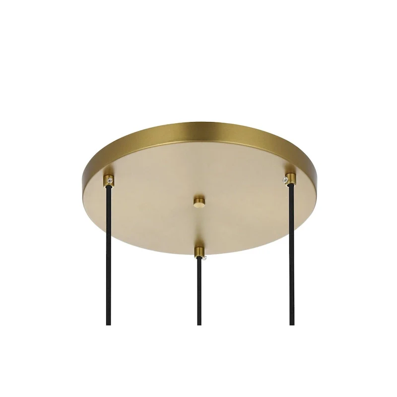 Elegant Lighting Destry 3 Light 19  Wide Multi Light Pendant with