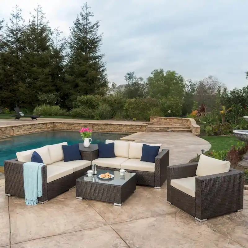 Santa Rosa Outdoor 7-piece Sectional Sofa by Christopher Knight Home