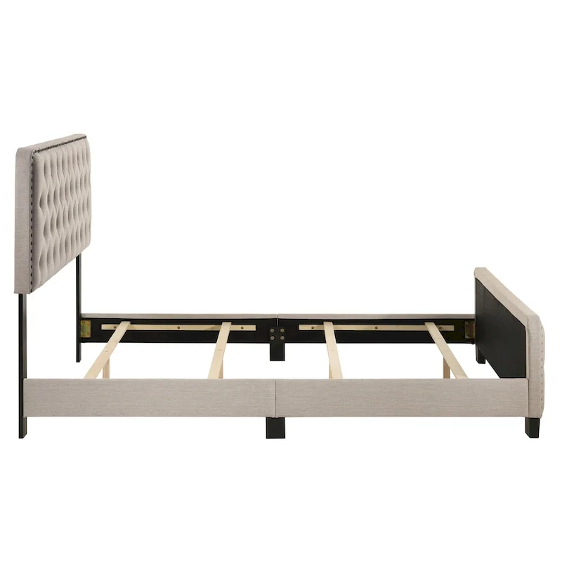 Furniture of America Tilly Button Tufted Fabric Upholstered Bed