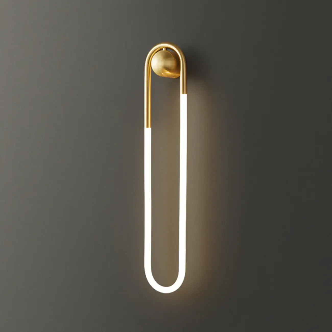 Modern Gold LED Oval Vanity Wall Light