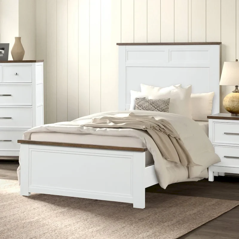Furniture of America Althea Modern Farmhouse Pinewood Panel Bed
