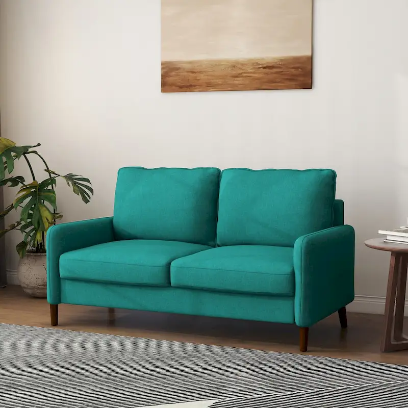 Living Room Loveseat Linen Sofa