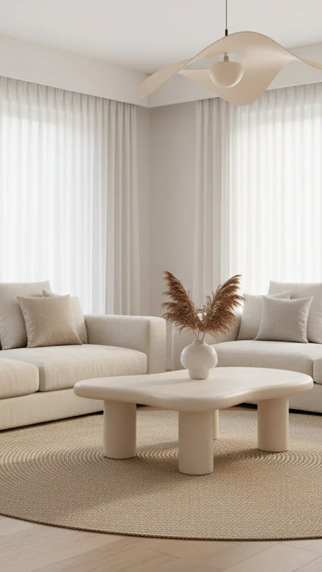 Wood Cloud Shaped Coffee Table for Living Room