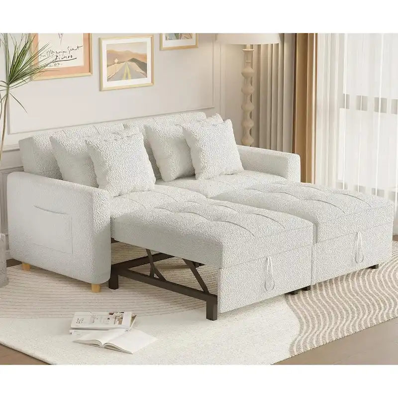 Double Sleeper Chair Bed with Adjustable Backrest