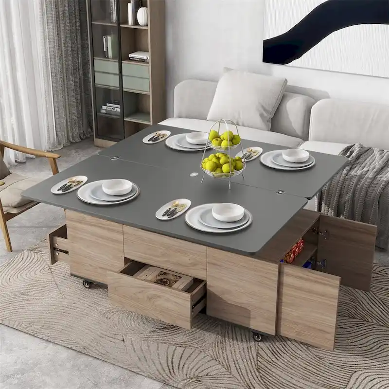 Lift Top Coffee Table with Storage Drawers