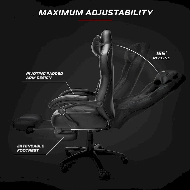 RESPAWN 110 Pro Gaming Chair - Gaming Chair with Footrest, Ergonomic Computer Desk Chair