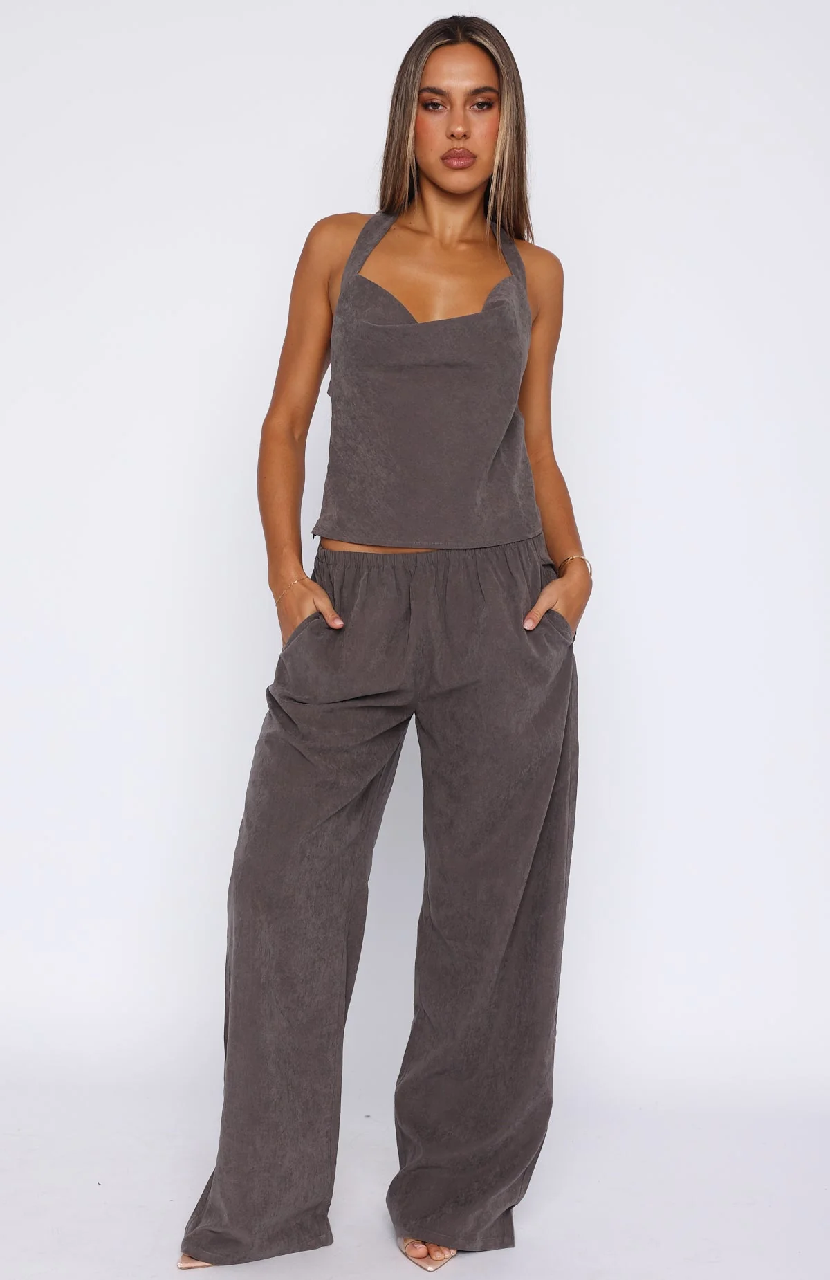 Take A Stance Pants Charcoal