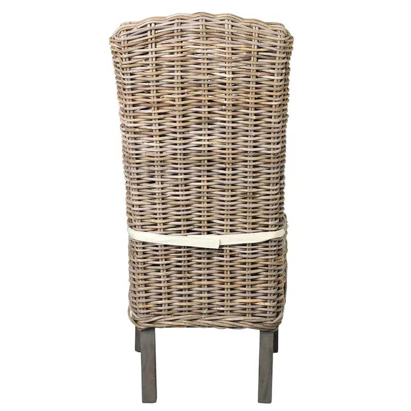 Natural Rattan Cushioned Dining Chair