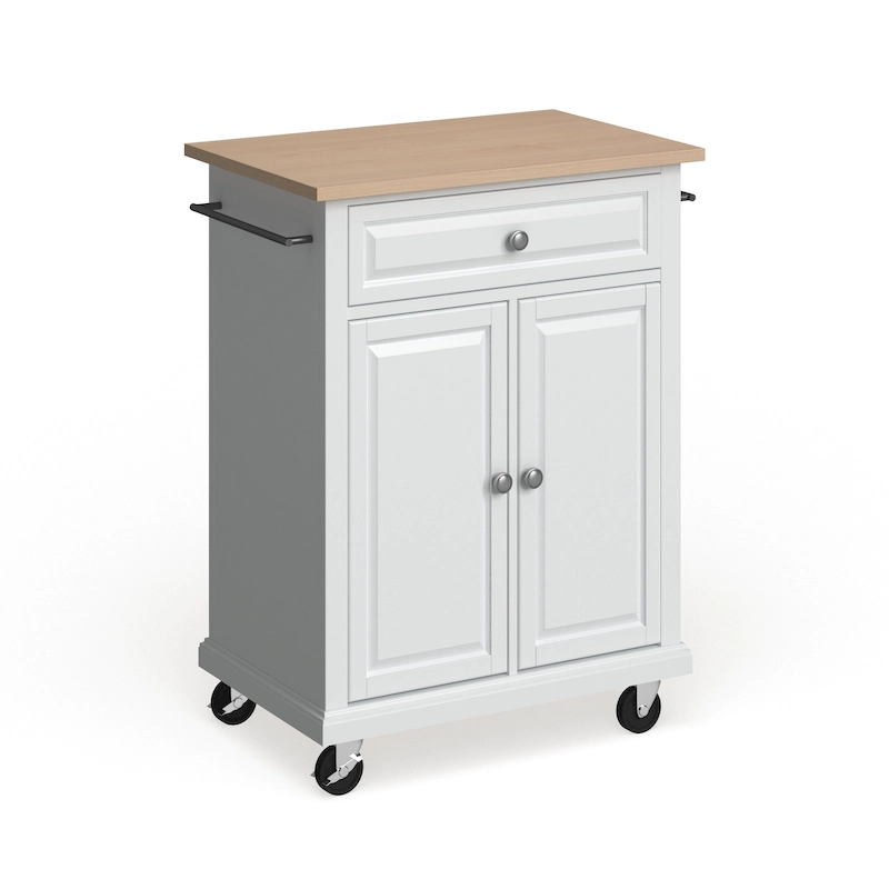 Compact Wood Top Kitchen Cart - 31W x 18D x 35.5H