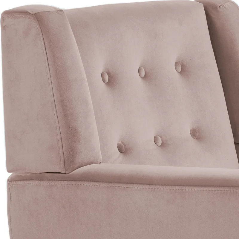 Velvet Upholstered Armchair Tufted Accent Chair