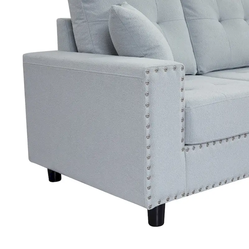 Merax Linen L-shaped Modular Sectional Sofa with Cushions