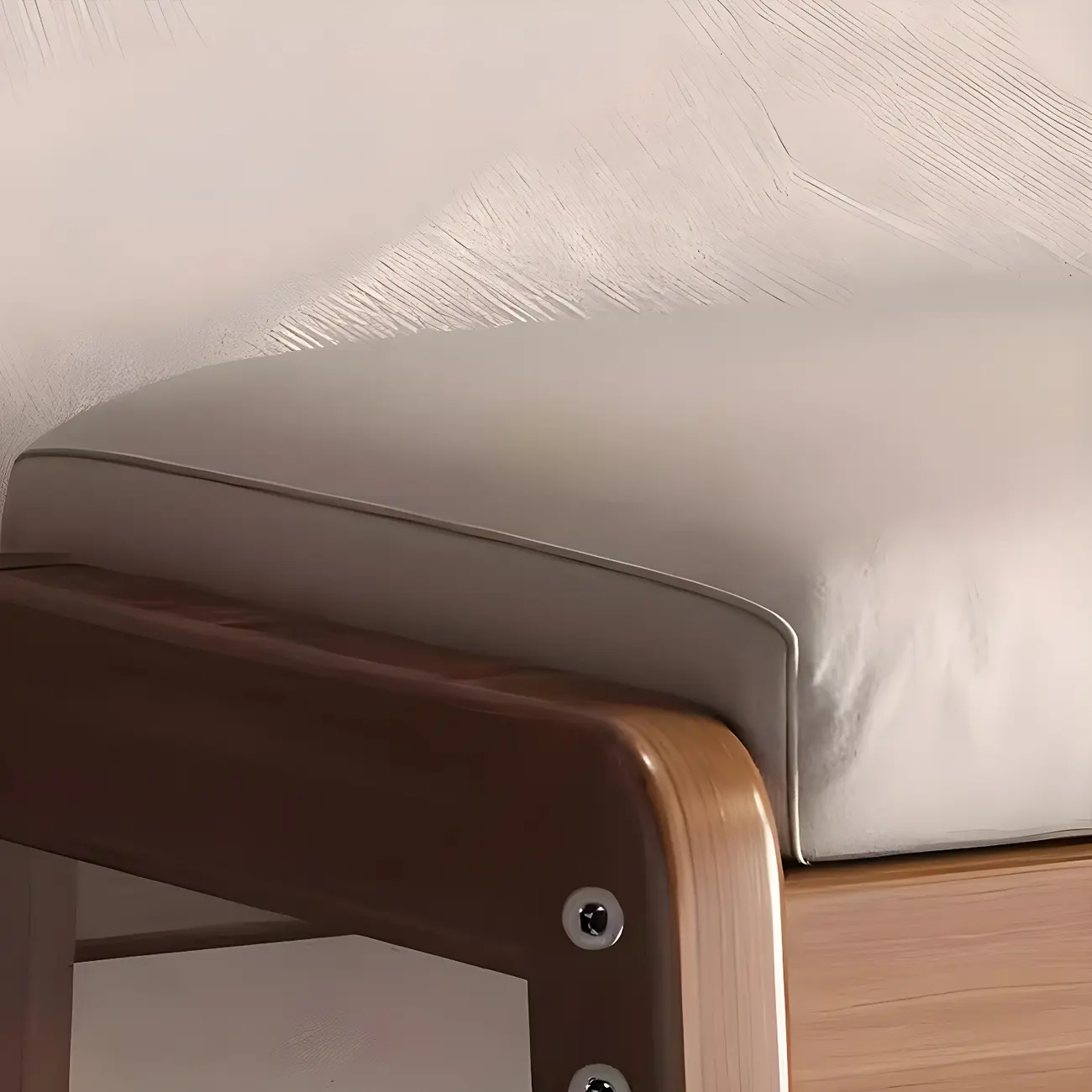 Entryway Solid Wood Cushioned Trapezoid Shoe Bench