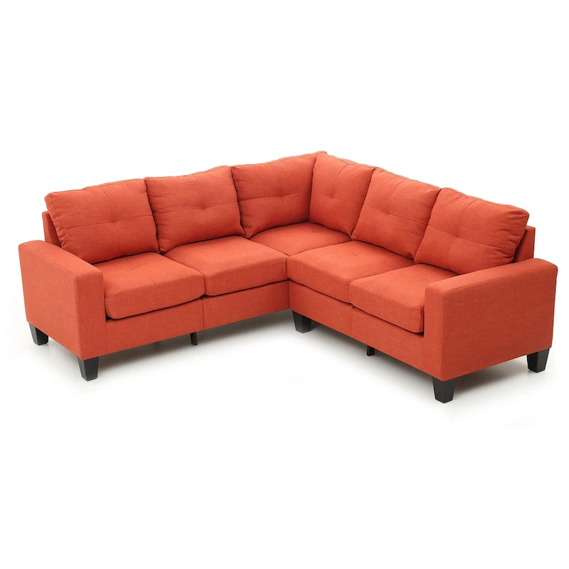 Newbury 82 in. W 2-piece Polyester Twill L Shape Sectional Sofa - 32L x 82W x 35H