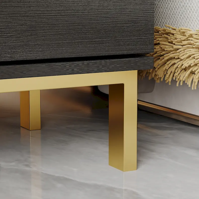 31.5W x 29.7H Wooden Nightstand with 3 Drawer End Table Black Chest