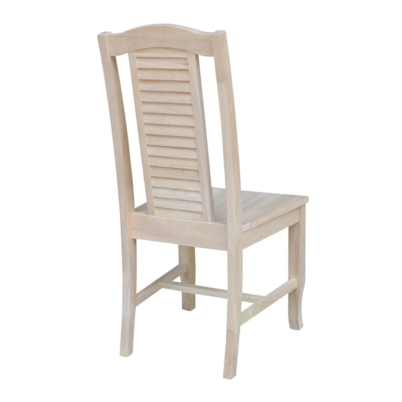 Solid Wood Seaside Dining Chairs - Set of Two