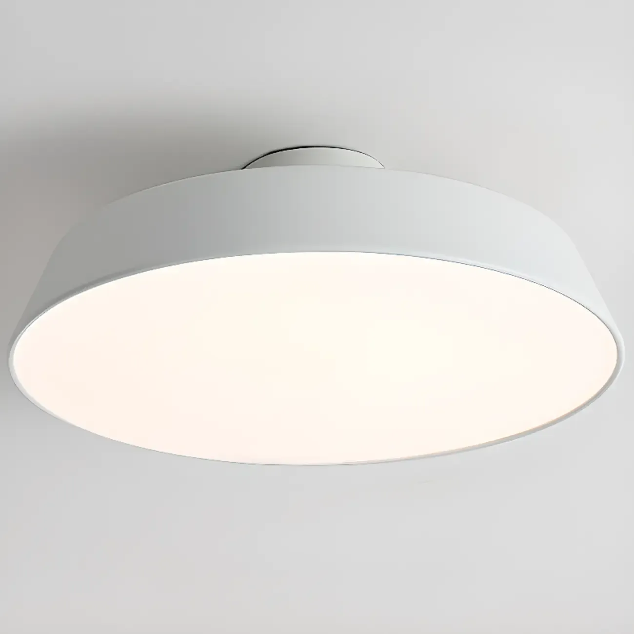 Modern Metal Drum Dimmable Semi Flush LED Ceiling Light