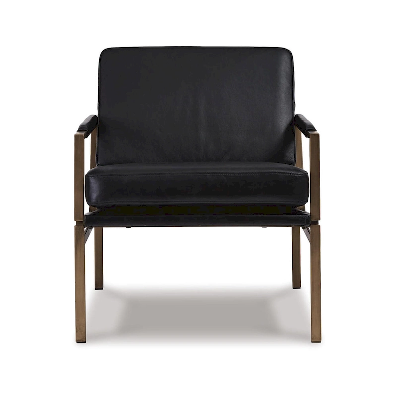 Signature Design by Ashley Puckman Mid Century Modern Leather Accent Chair - 29 W x 31.5 D x 34.25 H