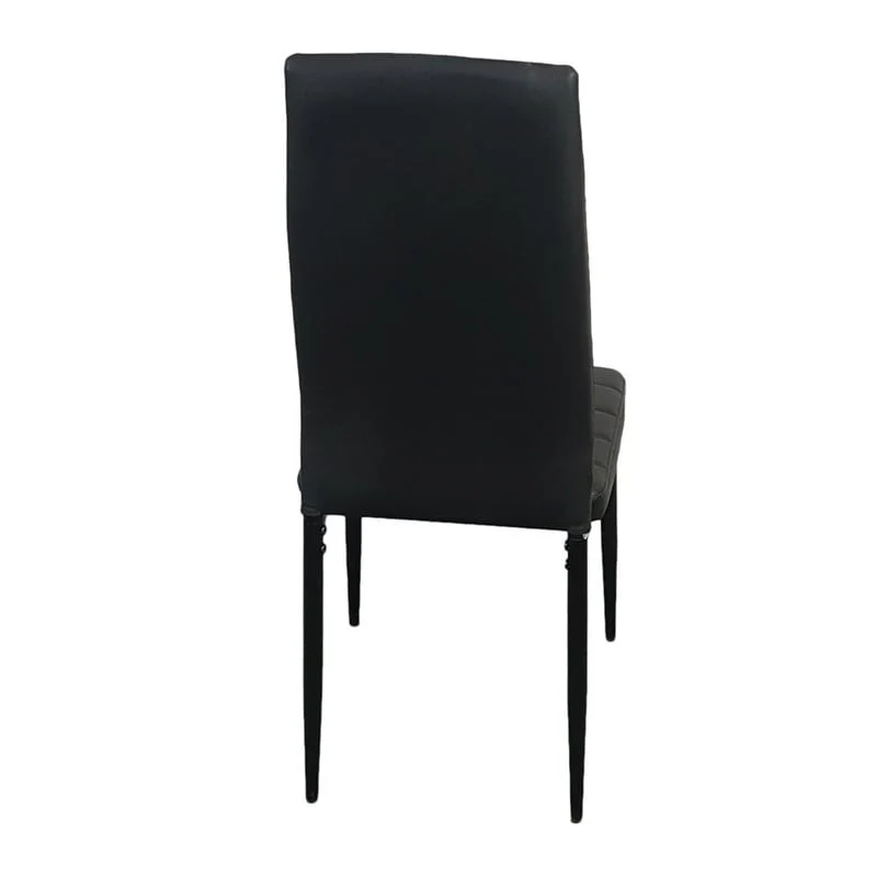 Stripping Texture High Backrest Dining Chairs Set of 4