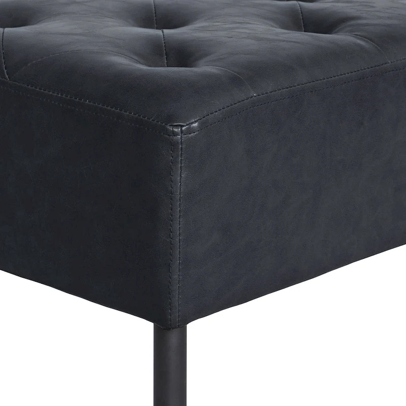 Maypex Faux Leather Upholstered Bench with Tufted Seat
