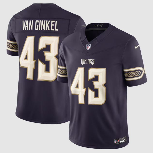 Minnesota Vikings Andrew Van Ginkel Purple 2026 Rivalries Collection Stitched Limited Jersey