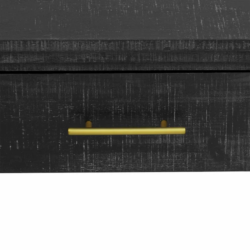 Unique Retro Silhouette Console Table with Open Style, Two Top Drawers