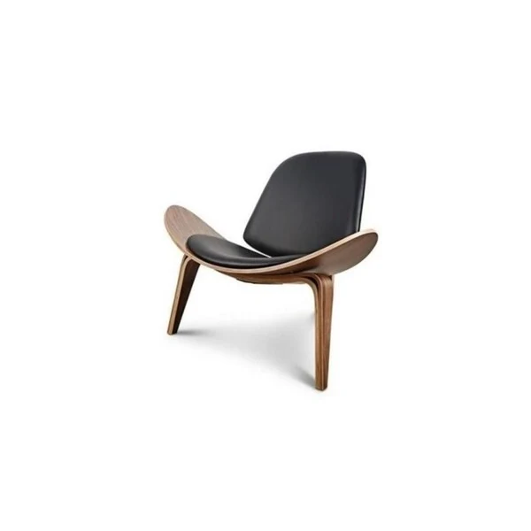 Black Walnut Shell Lounge Chair – Single Seat
