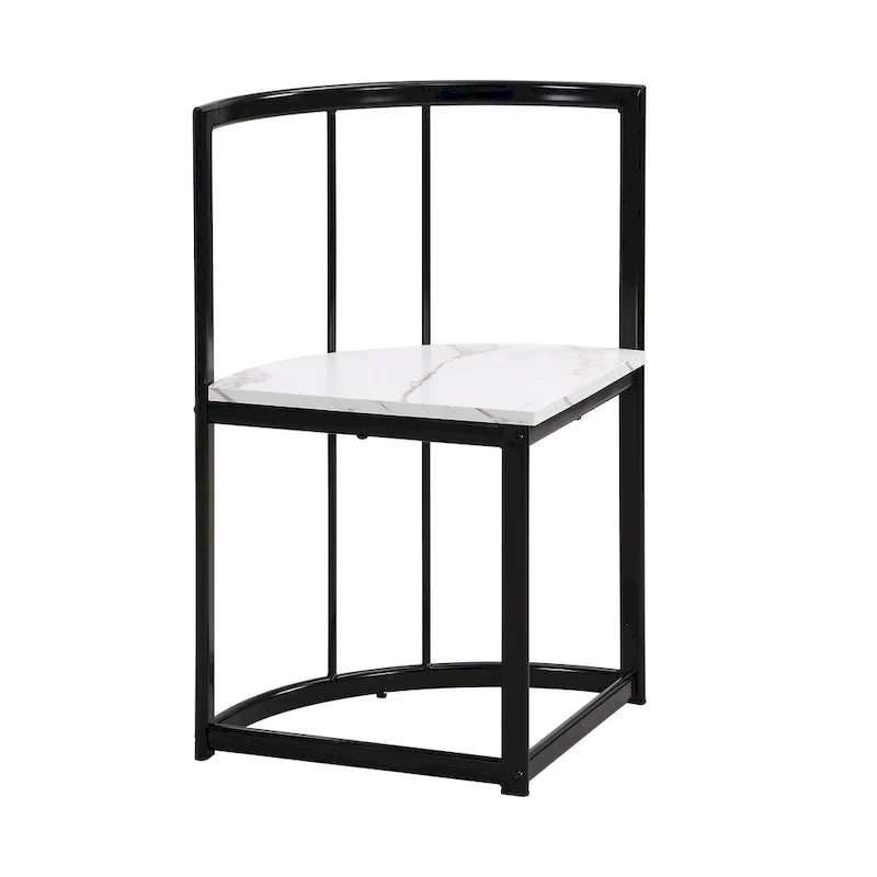 7-Piece Iron Dining Table Set with Table and Six Chairs