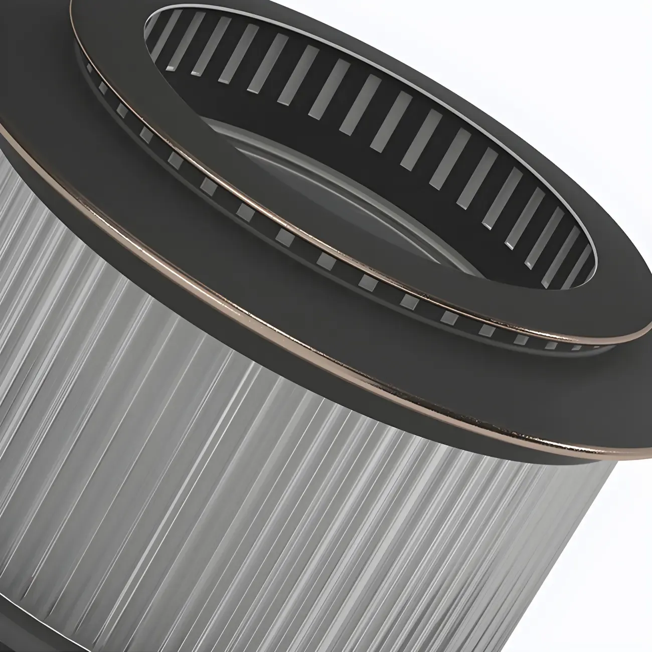 Black Metal Circular Drum Post Cap Light