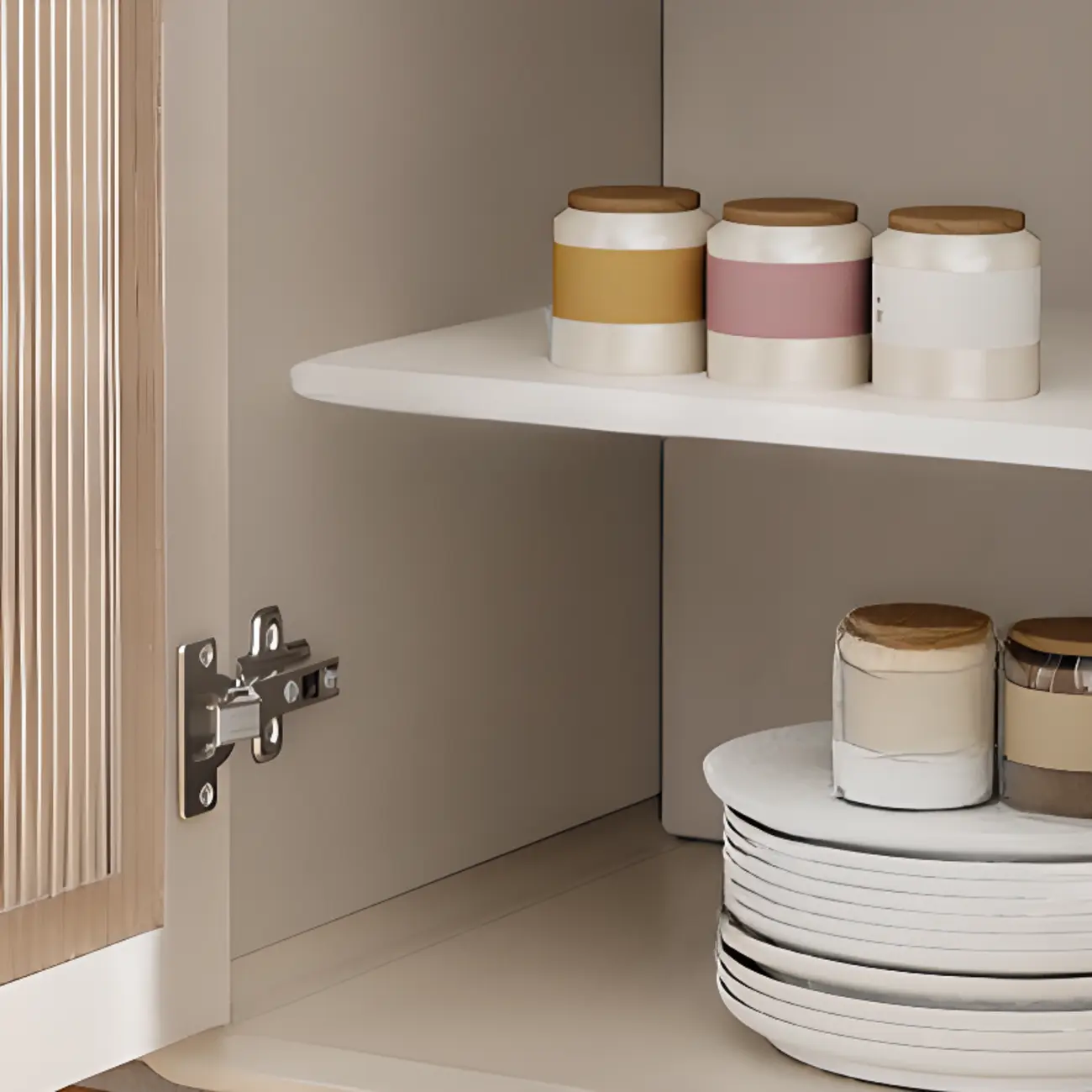 White 3-Drawer Glass Countertop Wood Sideboard