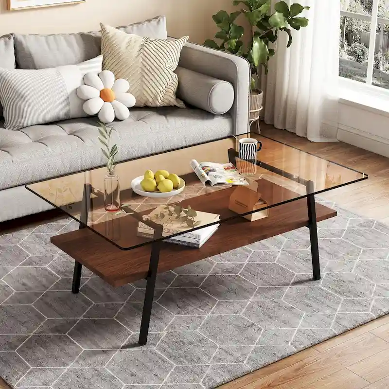 38.58  Rectangle Coffee Table with Modern Design