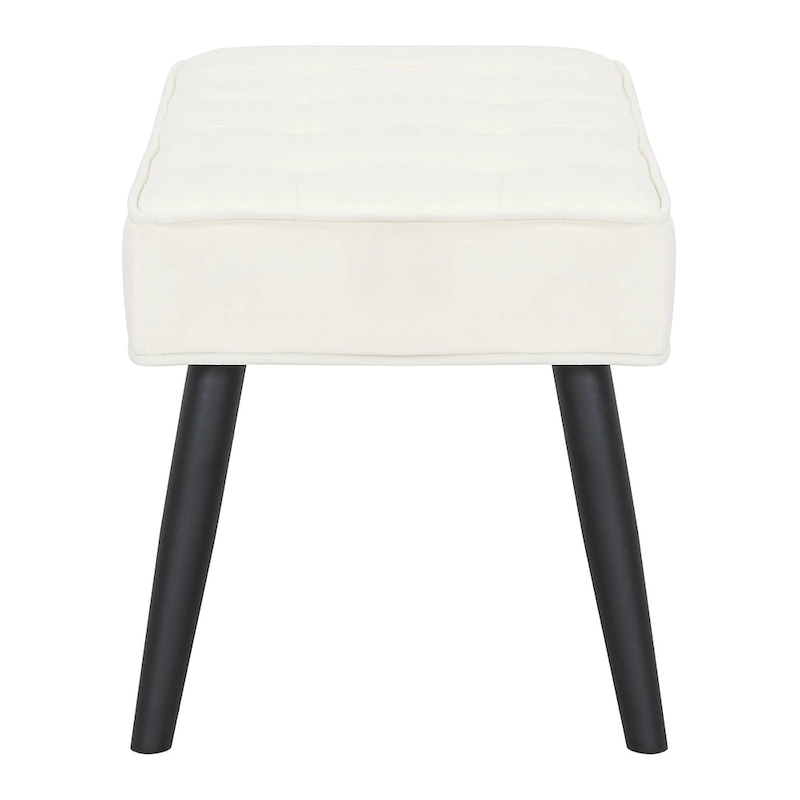 Kipp Velvet Upholstered Button Tufted Bench Ottoman