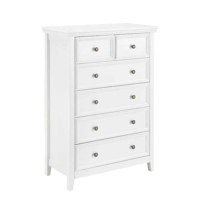 6-Drawer Dresser, Black/White, Single-Person Storage Chest