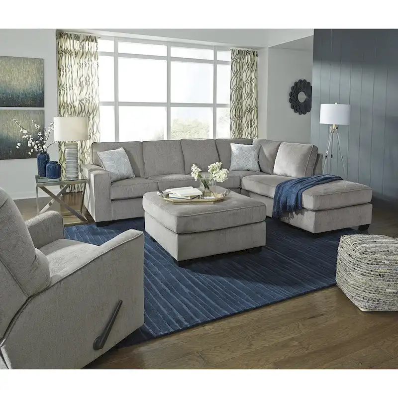 Signature Design by Ashley Altari Gray 2-Piece Sectional with Chaise - 110W x 90D x 37H