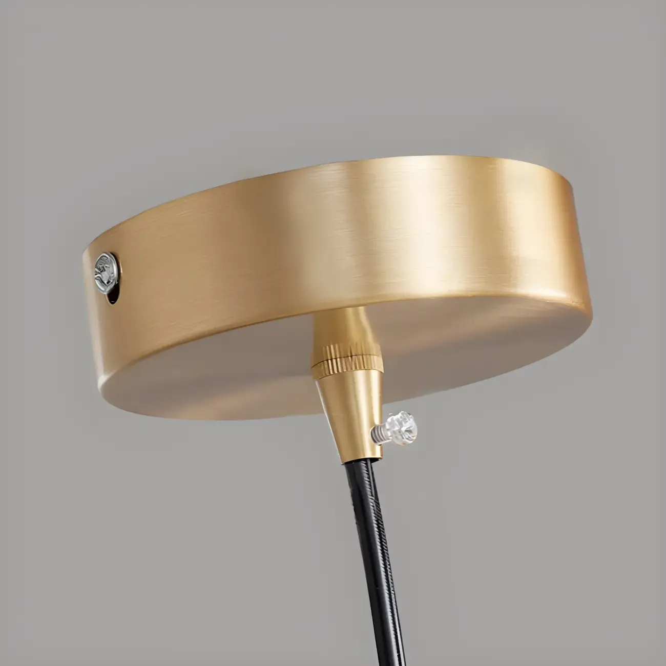 Modern White Glass Globe Pendant Light with Layered Black Bead